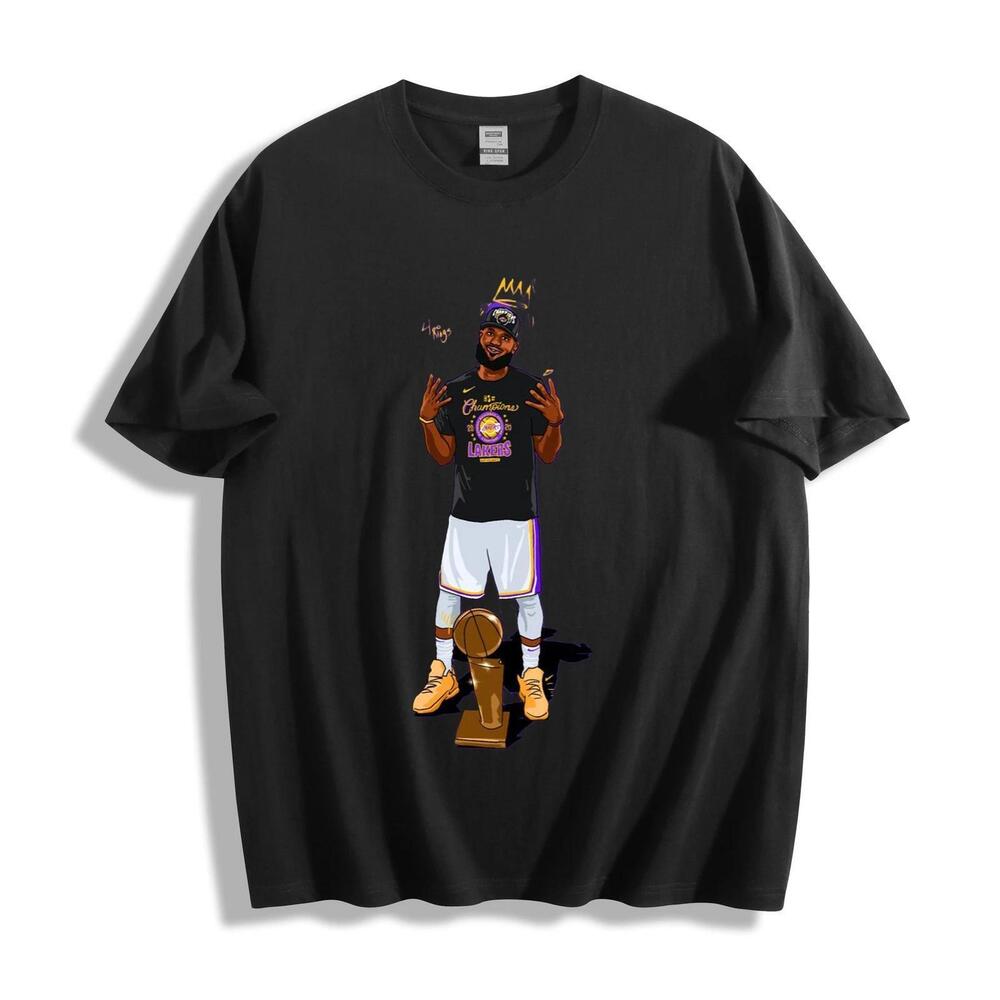 Lebron James Championship T-Shirt - Trophy Celebration Art Unisex Tee
